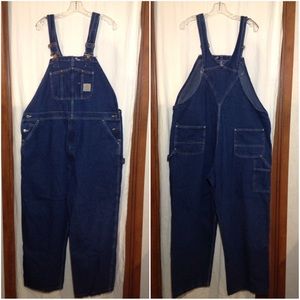 Men's Carhartt Denim Jean Carpenter Bib Overalls